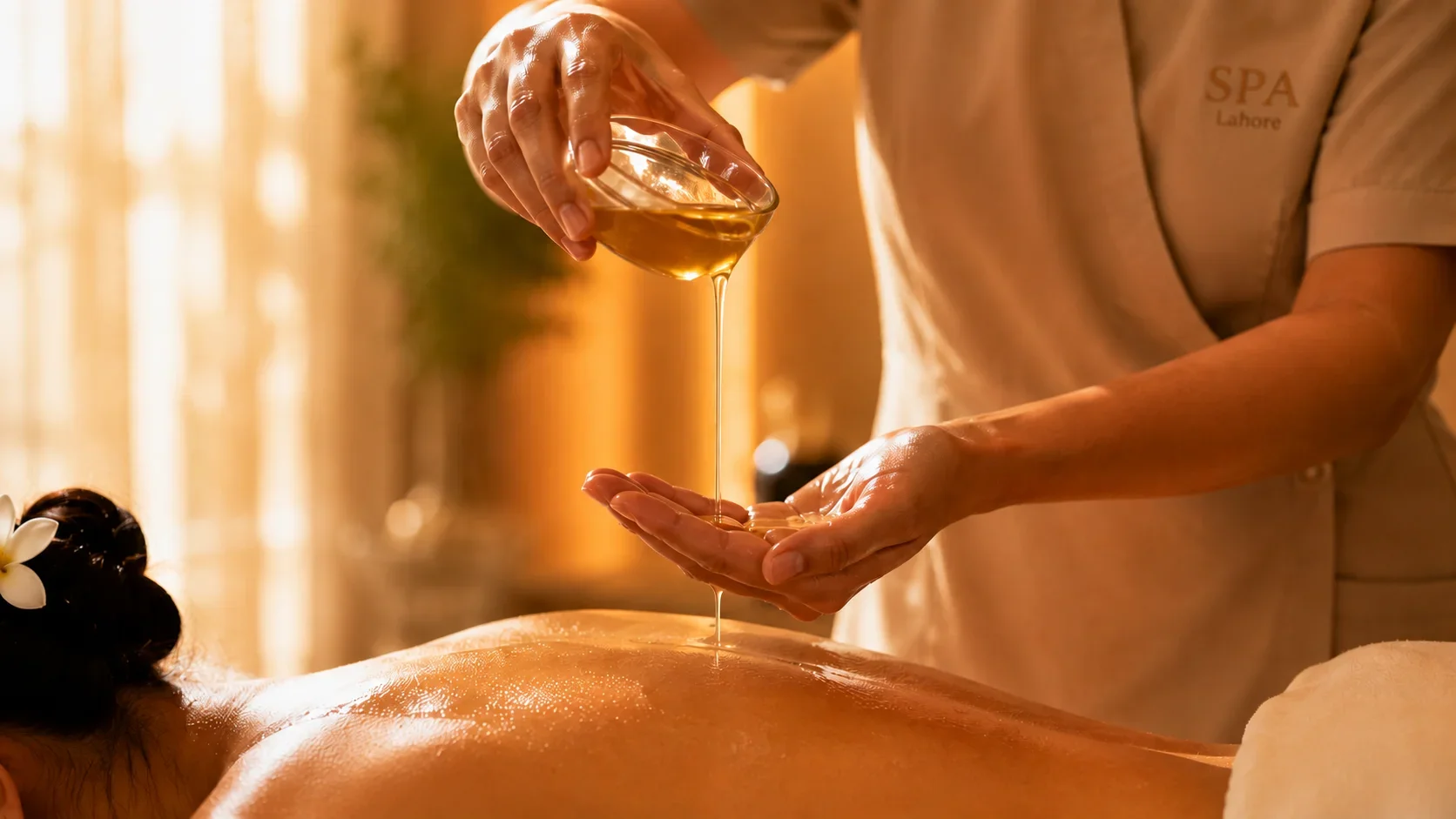 Massage therapy treatment room at Massage Center Islamabad E11